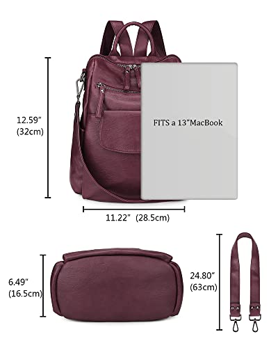 Image of Uromee Travel Backpack Purse Women Vegan Leather Tassel Shoulder Bag