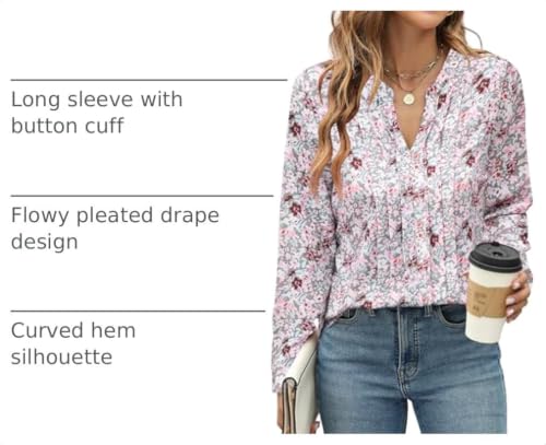Image of Blooming Jelly Women's Long Sleeve Blouses Dressy Casual Business Work Tops