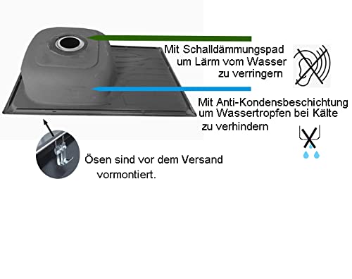 Omeere Lavello da incasso in acciaio inox 304
