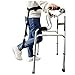 Leg Lifter Strap Knee Walker Crutches Accessories Knee Sling Handicap Lifter Leg Support Broken Leg Crutches Pad Elderly Lifting Devices Medical with Waist Belt (Black)