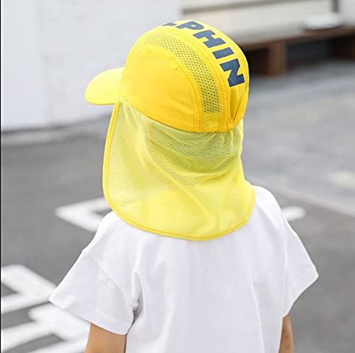 Baseball Cap Kids Summer Quick Dry Sun Visor Hat With Neck Flap Girls Boys Breathable Mesh Outdoor Sports Cycling Wide Brim Upf50 Trucker Hat Adjustable Travel Beach Tennis Golf Hat Cap Age 2-5Y #TOP1