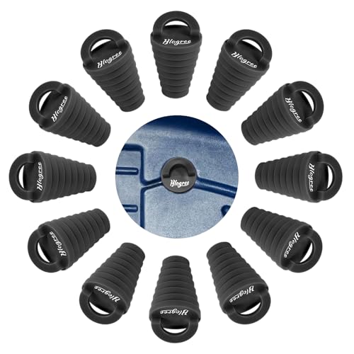 12 Pack Universal Kayak Scupper Plugs Rubber Drain Plugs Kayak Hole Stoppers for Kayaks Canoes Fishing Boats Waterproof Leak Proof Kayak Accessories with Pull Ring