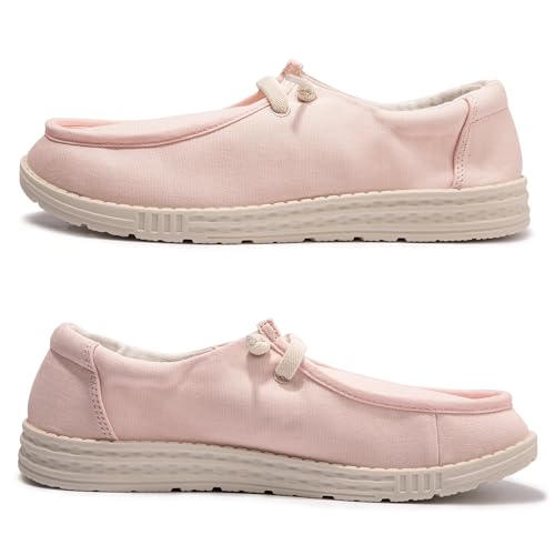 Image of Women's Canvas Slip On Loafers Fashion Outdoor Casual Flat Sneakers