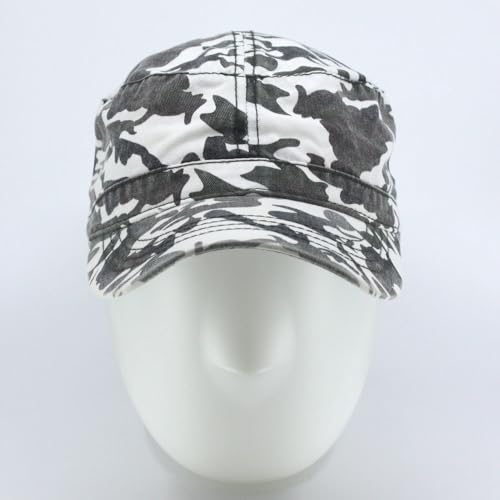 Image of The Vintage Year Heavy Stitching Washed Cotton Cadet Hat - Durable Military Baseball Cap for Men & Women, Outdoor Casual Wear