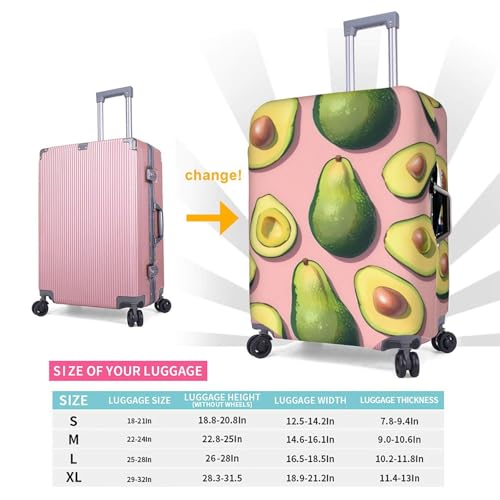Many Avocado Images Tsa Approved Luggage Cover For 18-32 Inch Suitcases Scratch-Resistant Stretch Luggage Cover 6