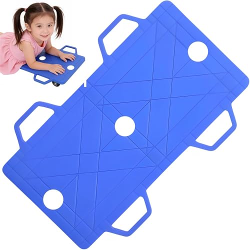 MIDUOLAI Patinete Deportivo Giratorio 360° con Manillar, Patinete para Gimnasio, Ideal para NiñOs Y Adolescentes, para Uso En Interiores Y Exteriores, para Fitness, Juegos,Azul