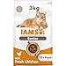 Price comparison product image IAMS Senior 11+ Dry Cat Food Chicken 3kg - Supports Healthy Ageing