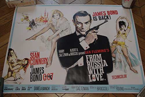 Poster James Bond 1963 Ambiance Home Cinéma avec l'Affiche Vintage 007 Italie