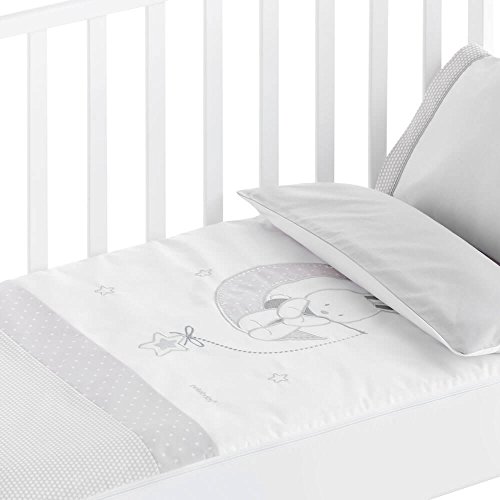 Pekebaby Saco Nórdico desenfundable cuna (60x120 cm) LUNE gris