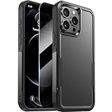 Diaclara Designed for iPhone 12 Pro Max Case, [with Privacy Screen Protector] [Anti Spy] [Military Grade Drop Protection] Heavy Duty Full-Body Shockproof Phone Case, Black