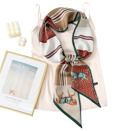Image of CorssKulture Lightweight Satin Ribbon Scarf for Women's 150 x 15 cm | Silky Soft Scarf Perfect for Gifting