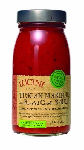 Lucini Tuscan Marinara with Roasted Garlic Sauce, glass, 25.5-Ounce (Pack of 3) by Lucini Italia