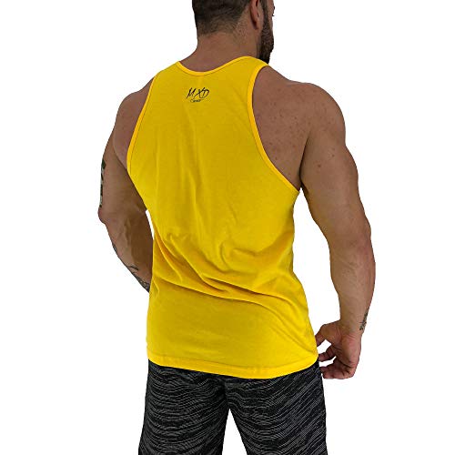 Regata Masculina Cavada MXD Conceito Caveira De Bandana (Amarelo, G)