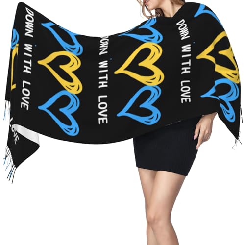 Down Syndrome Awareness Month Scarfs For Women Soft Shawl Scarves Long Wraps Women'S Lightweight Scarf With Tassels3