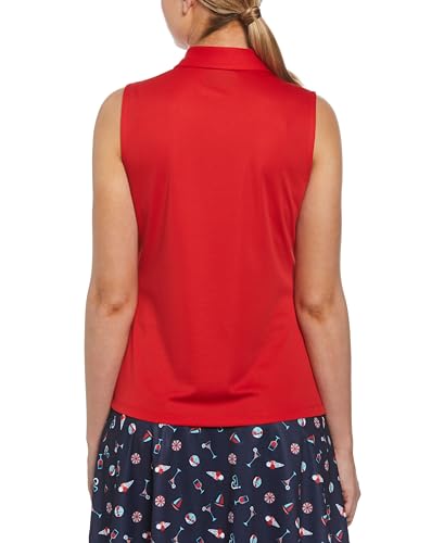Image of PGA Tour Women's Airflux Sleeveless Quarter Zip Golf Polo Shirt Moisture-Wicking Fabric