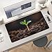 A Seedling Sprouts Desk Mat Non-Slip Laptop Writing Pad Large Keyboard Mousepad with Rubber Base 23.6