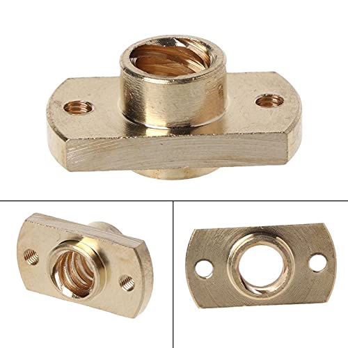 Lysee 3D Printer Parts & Accessories - T8 nut Pitch 2mm Lead 8mm Brass T8x8mm Flange Lead Screw Nut for CNC Parts