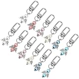 SAFIGLE 12 Stück Metall Schlüsselanhänger Engel Flügel Kompakte Kreative Schlüsseldekoration für Taschen Langlebiges Material Geschenkidee für Partner und Familie