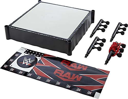 WWE Superstar Ring (14 in) with Spring-Loaded Mat & Real Flex Ropes for Action Figures; Gift for Ages 6 Years Old & Up - Thumbnail 3