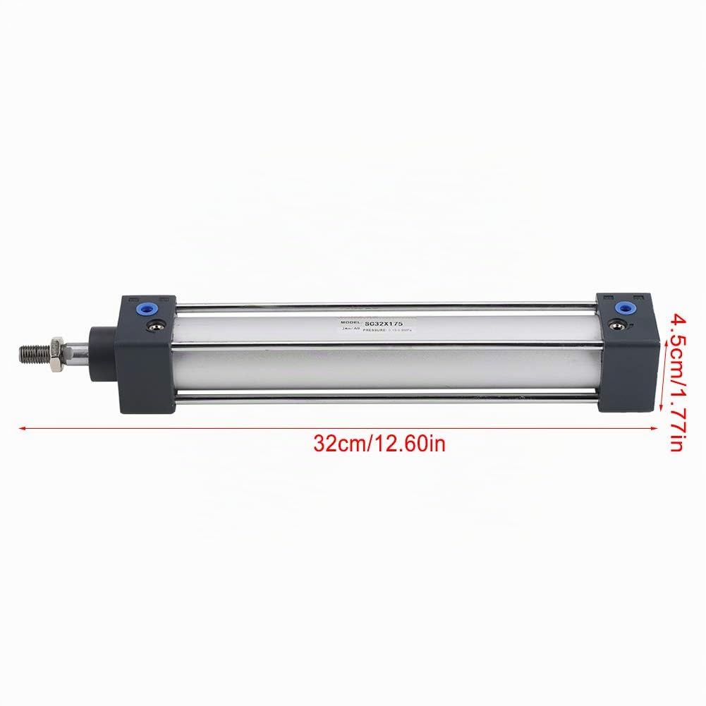 Vástago de pistón atornillado Cilindro neumático de aire Acción doble 32 mm Diámetro 175 mm Cilindro de aire