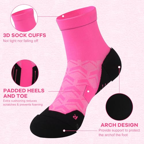 NIcool Cycling Socks For Men Women,Bright Crew Socks Running Socks Tennis Golf Athletic Socks For Youth2