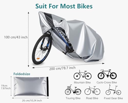 Funda para bicicleta eléctrica ds. impermeable con protección solar exterior 3