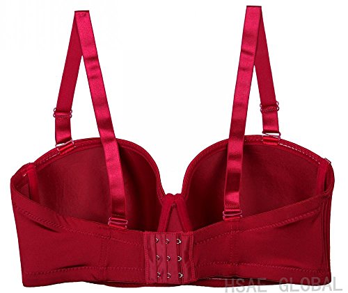 Image of Women's Strapless Bra B /C /D /DD /DDD /G 1 /2 Cup Seamless Plus Size Balconette Bra H059