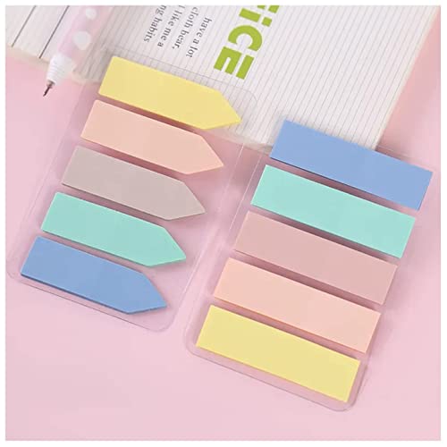 Image of DEZIINE�200 Pieces Pastel Color Page Markers Sticky Index Tabs Book Sticky Tabs Arrow Flag Tabs Sticky Notes Small Sticky Tabs Color Bible Tabs for Highlighters, Markers, Label, Office School Supplies
