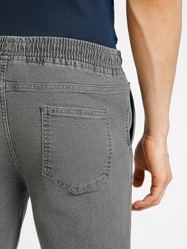 Image of Urbano Fashion Men's Regular Fit Mid Rise Washed Jogger Jeans Stretchable