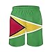 TAIZIYEAH Guyana Flag Men's Swim Trunks Soft Washed Drawstring Walk Short Fashion Beach Shorts XL