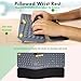 J-Tech Digital ProType S Wireless Split Ergonomic Keyboard for Long Nails, Carpal Tunnel Relief, 2.4G & Bluetooth, Rechargeable, Detachable Palm Rest, Quiet Mechanical Keys for Windows, Mac, iPad