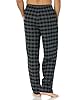 Amazon Essentials Herren Atmungsaktive Flanell-Pyjamahose (Erhältlich In Groß Und Schwer), Grau Schwarz Buffalokaros, S #2
