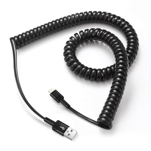 Coiled Lightning Cable,5FT iPhone Charger Cord [Apple MFi