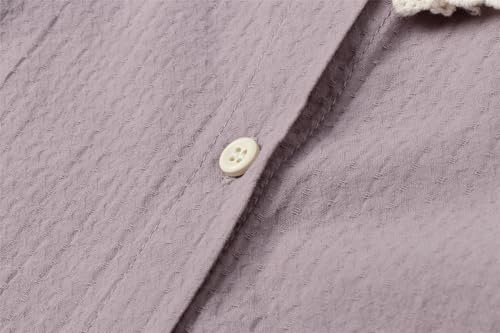 Image of Mud Kingdom Girls Blouse Shirts Spring Fall Long Sleeve Button-Down Top Ruffle Collar