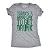 Crazy Dog T-Shirts Womens Good Day To Get Drunk Funny Drinking Beer ST. Patrick's Day T Shirt (Grey) L