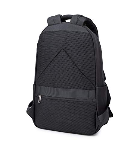 Acmebon Mädchen Klassische Schule Rucksack Solid Farbe Buch Tasche für Teenager Casual Daypack Schwarz