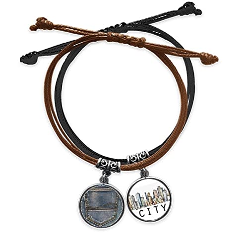 Jean Cow-Boy bracelet corde doublure textile et gourmette cuir Sidi