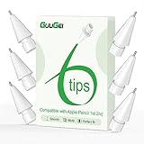 Paquete de 6 puntas de lápiz para Apple Pencil de 1ª generación de segunda generación, puntas de repuesto sin desgaste, punta fina, duradera, compatible con Apple Pen blanco