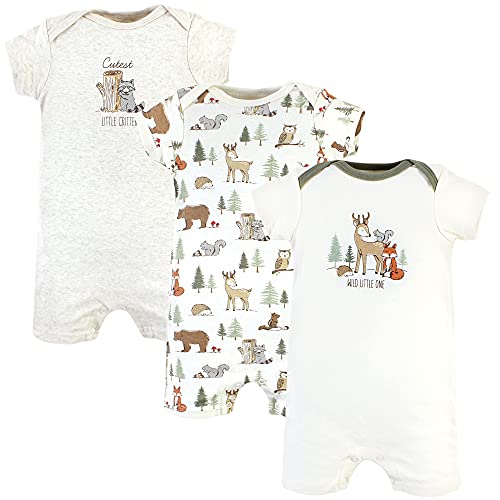 Image of Hudson Baby Unisex Cotton Rompers