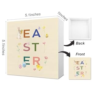 Rustic Easter Bunny Egg Decorations Spring Butterfly Flower Home Office Desk Decor Cute Wood Box Sign Farmhouse Cubicle Bookshelf Table Wall Art Decor 5 X 5 Inch Rustic Easter Bunny Egg Decorations Spring Butterfly Flower Home Office Desk Decor Cute Wood Box Sign Farmhouse Cubicle Bookshelf Table Wall Art Decor 5 X 5 Inch