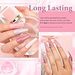 AZUREBEAUTY Dip Powder Nail Kit, 4 Colors Gentle Nude Pink Neutral Skin Dipping Powder System Liquid Set Recycling Tray with Base & Top Coat Activator for French Nail Art Manicure Salon DIY at Home - Image 3