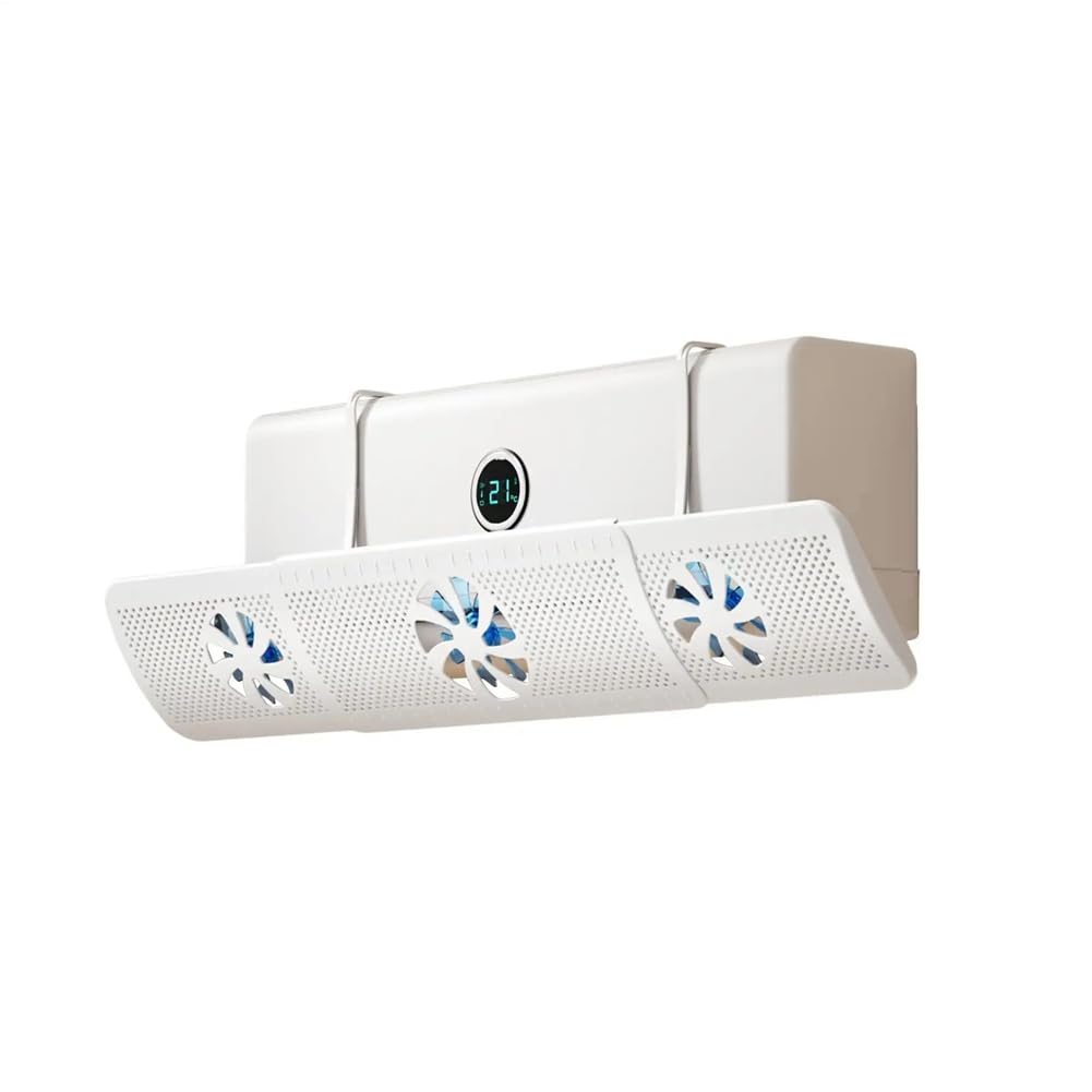 CTRLZS Air Deflectors for Car Home Family for Ceiling Vents Adjustable Air Vent Deflector with 3 Fans Conditioner Baffle