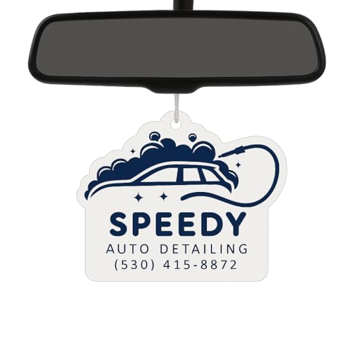 50PCS Bulk Custom Air Fresheners with Picture - Custom Air Fresheners with Logo, Branded Promotional Item with Logo For Auto Detailing Services or Businesses, Double-sided Print