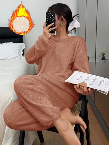 Image of KOTTY Women's Winter Coral Tracksuit - Cozy Two-Piece Coord Set for Stylish Comfort, Warmth, and Relaxed Winter Lounging
