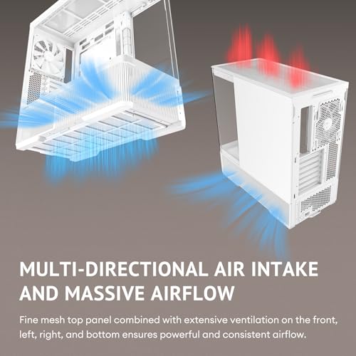 Image of Antec C6 Curve Air Mid-Tower ATX PC Case, 3 PWM Fans, White