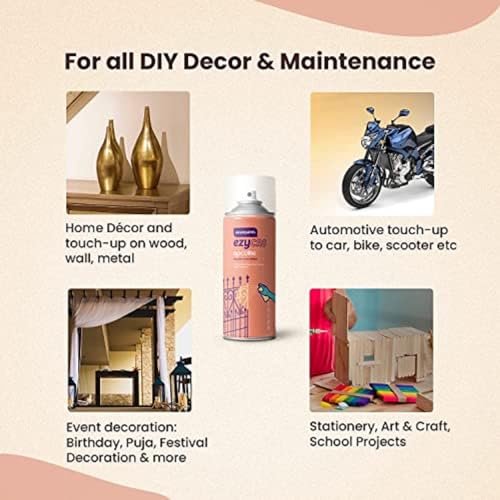 Image of Asian Paints ezyCR8 Apcolite DIY Spray Paint - Golden Brown, 400ml, 100% Acrylic | Multi-Surface Use: Metal, Wood & Walls