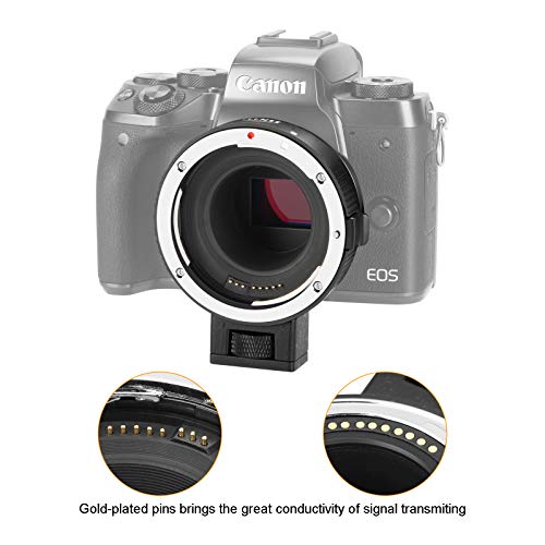 JINTU Lens Adapter EF-EOS M Auto-Focus Lens Mount Converter for Canon EF/EF-S Lens to Canon EOS-M (EF-M Mount) Mirrorless Camera EOS M M50 M100 M1 M2 M3 M5 M6 M200 - Thumbnail 6