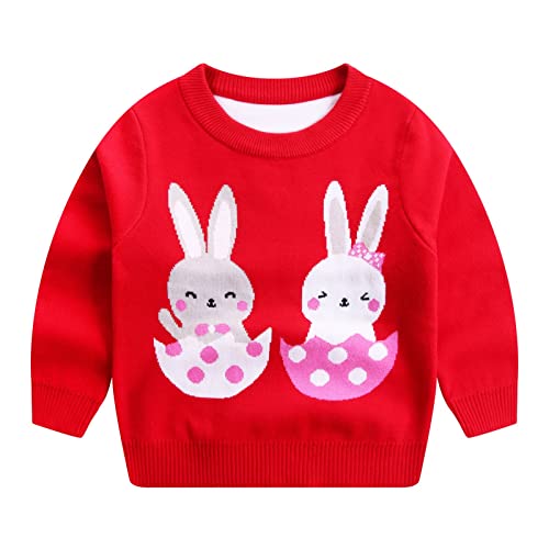 Kids Knitted Blouse Toddler Boy Girl Rabbit Bunny Sweater Top Coat for 3 to 6 Years Children Warm Clothes