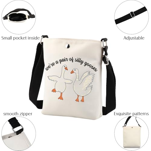 BNQ Silly Goose Crossbody Bag Silly Goose Gifts Goose Lover Gift Silly Goose Merch We'Re a Pain Of Silly Goose Shoulder Bag3