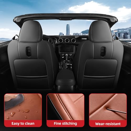 Image of for Ford Mustang Convertible Car Seat Cover 2015-2026 Custom Fit